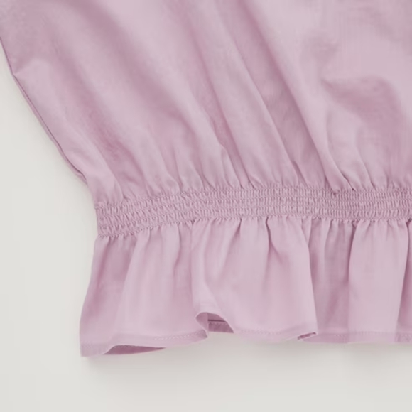 Uniqlo Cotton Cropped Short Sleeve Blouse NWT - Picture 4 of 9